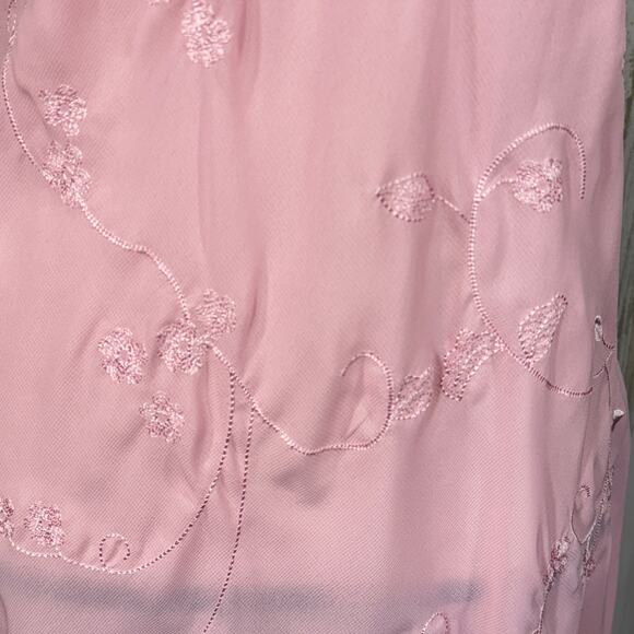 Morgan Taylor Intimate Small Nightgown Floral Spaghetti Strap Semi-Sheer Nightie - Picture 3 of 9